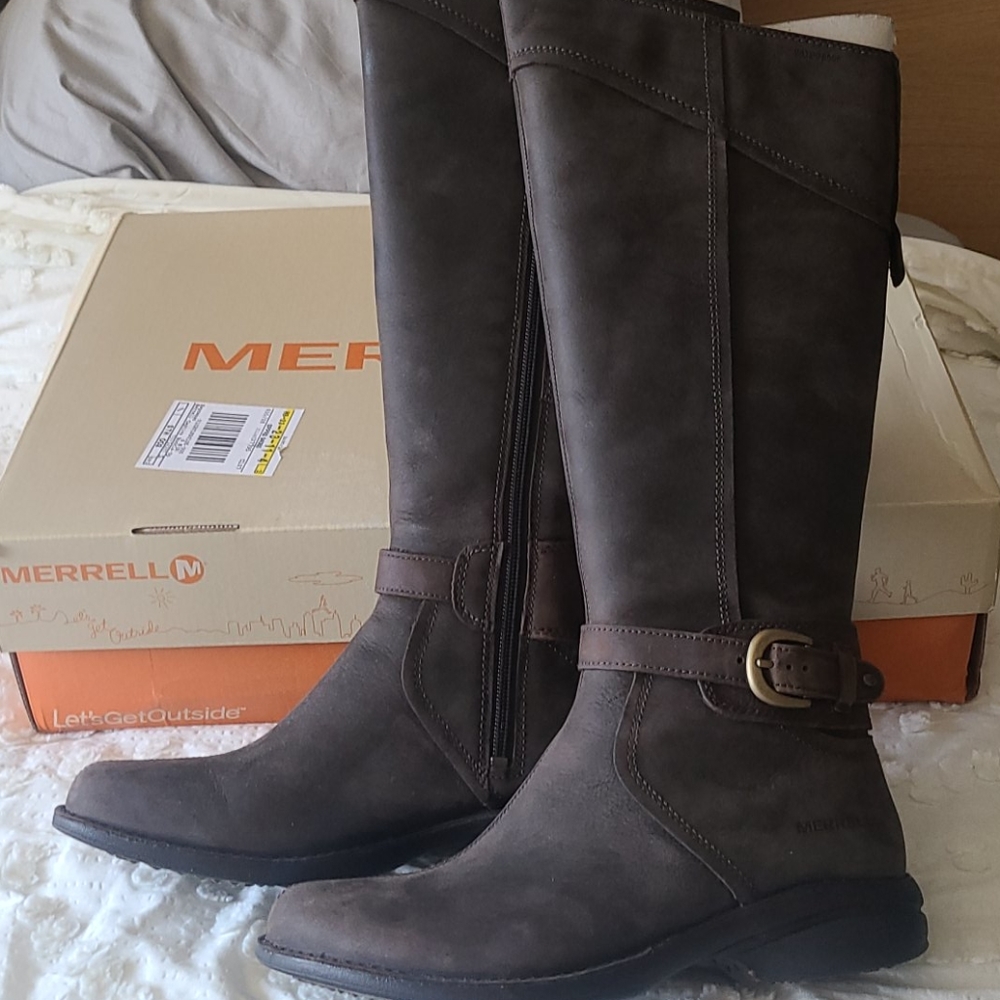 Merrell womens brown suede boots